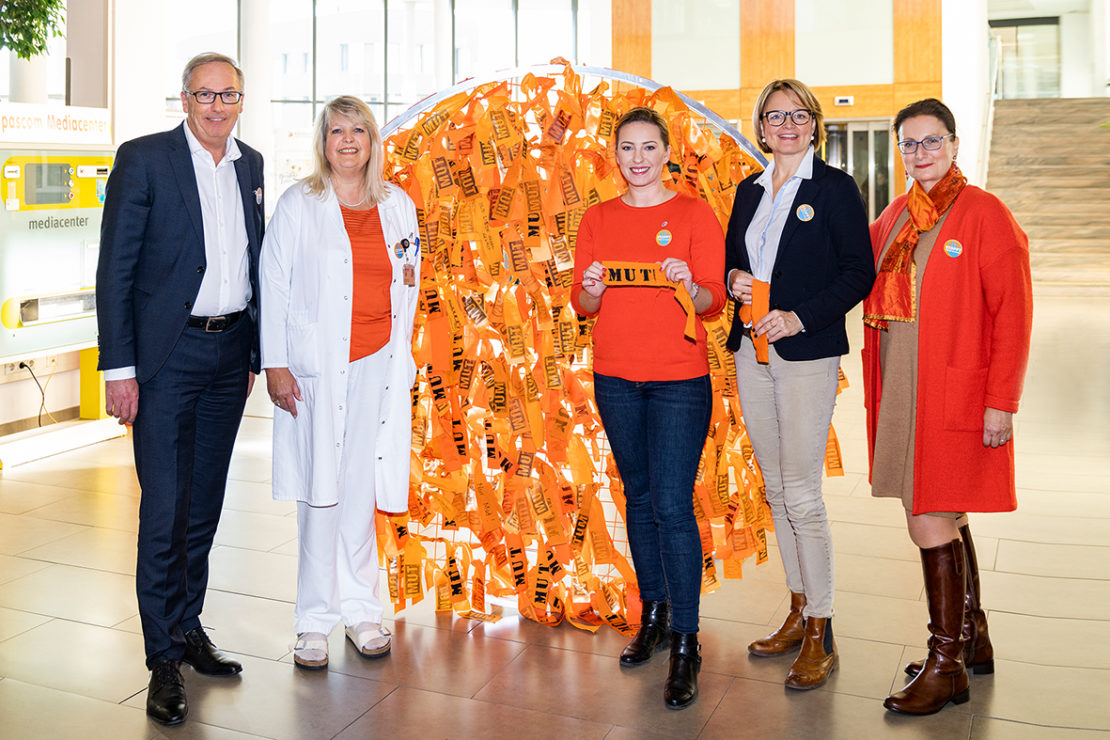Orange the World: MUT-Objekt im Klinikum Wels-Grieskirchen