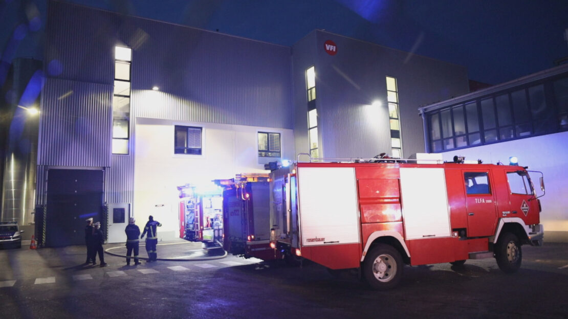 Brand bei einem Fettwarenproduktionsbetrieb in Wels-Vogelweide