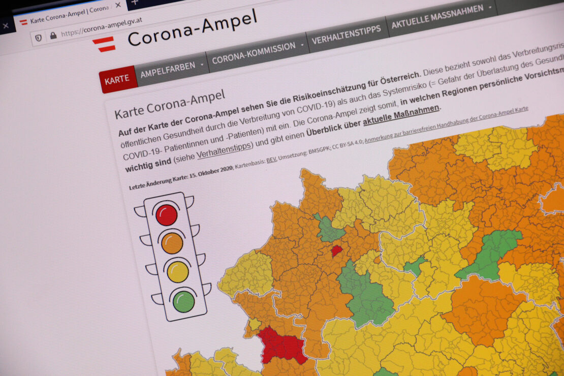 Corona-Ampel: Wels-Stadt als einer von österreichweit vier Bezirken auf "Rot" geschaltet