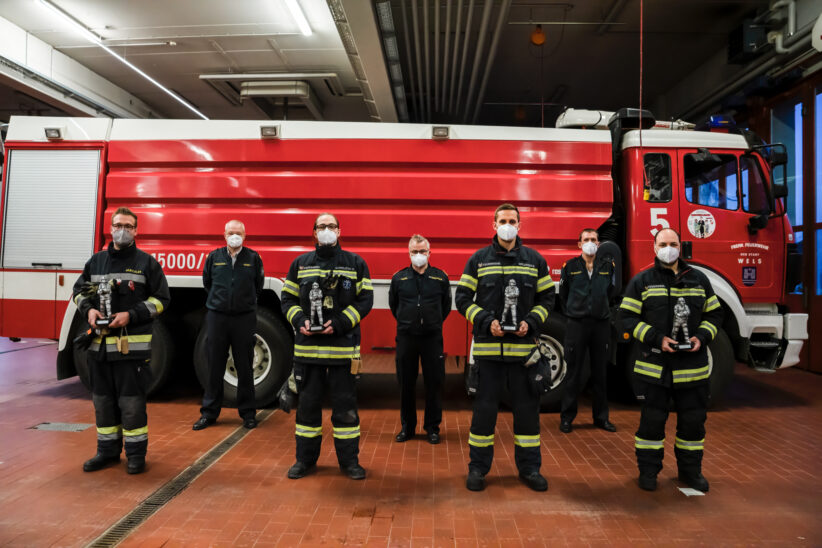 Welser Feuerwehrmänner des Jahres ausgezeichnet