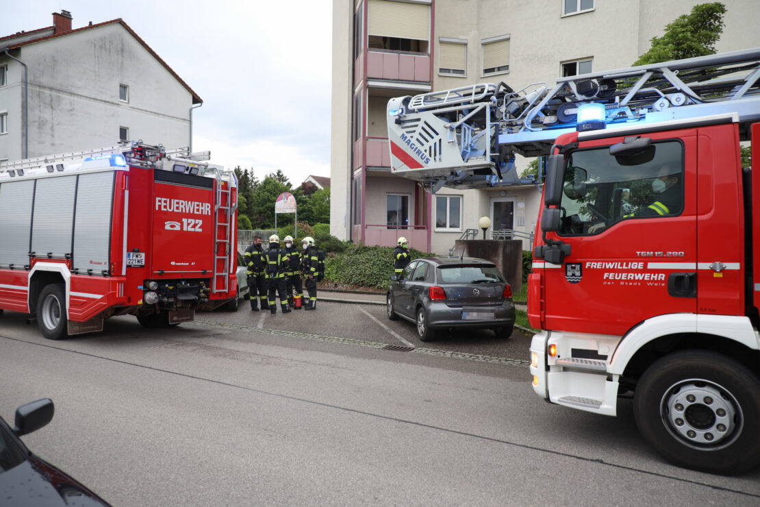 Brand von Unrat in einer Wohnung in Wels-Vogelweide