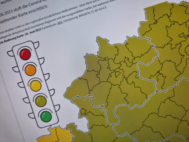Oberösterreich nun gelbgrün - Corona-Ampel um eine Farbe erweitert
