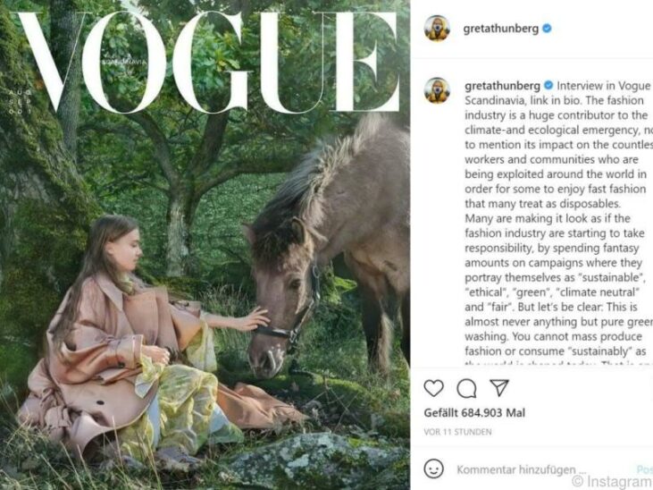 Klimaaktivistin Thunberg auf skandinavischem "Vogue"-Cover