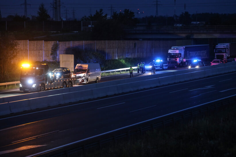 Kollision auf Welser Autobahn sorgte für nächtliche Totalsperre