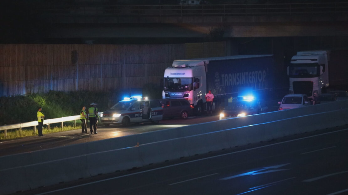 Kollision auf Welser Autobahn sorgte für nächtliche Totalsperre