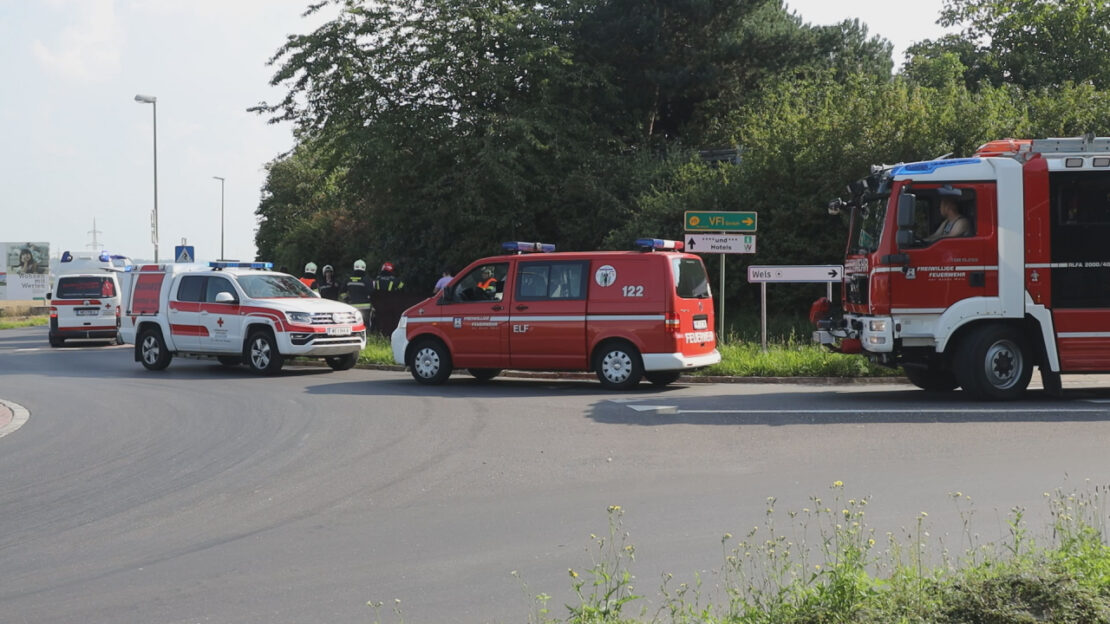 Schwerverletzter bei Kollision auf Geh- und Radweg in Wels-Vogelweide