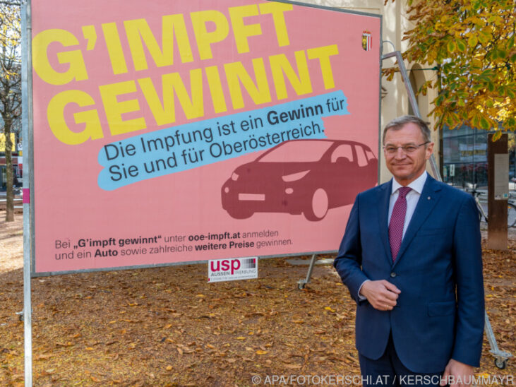 Oberösterreich startet Impflotterie am 15. November