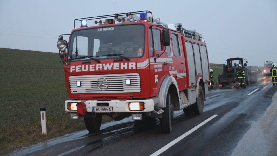 Brand eines Traktors in Gunskirchen