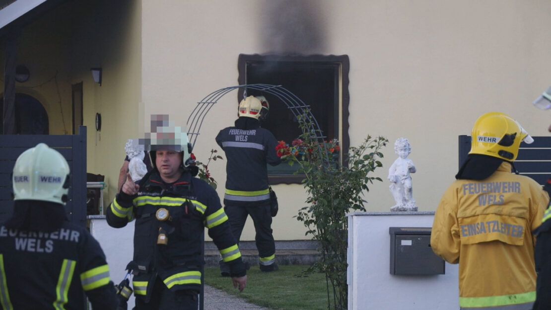 Küchenbrand in einem Einfamilienhaus in Wels-Schafwiesen
