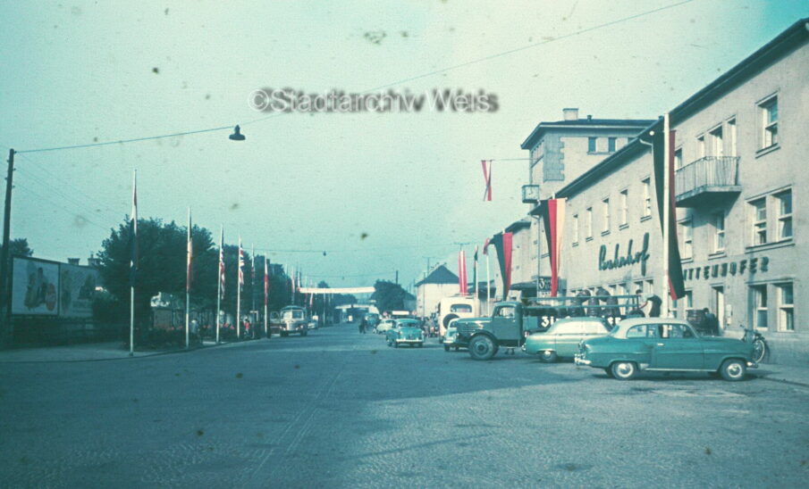Stadtarchiv Wels: Bahnhof 1956