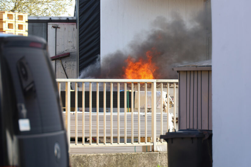 Containerbrand bei Unternehmen in Wels-Pernau wurde zur Suchaktion nach Einsatzort