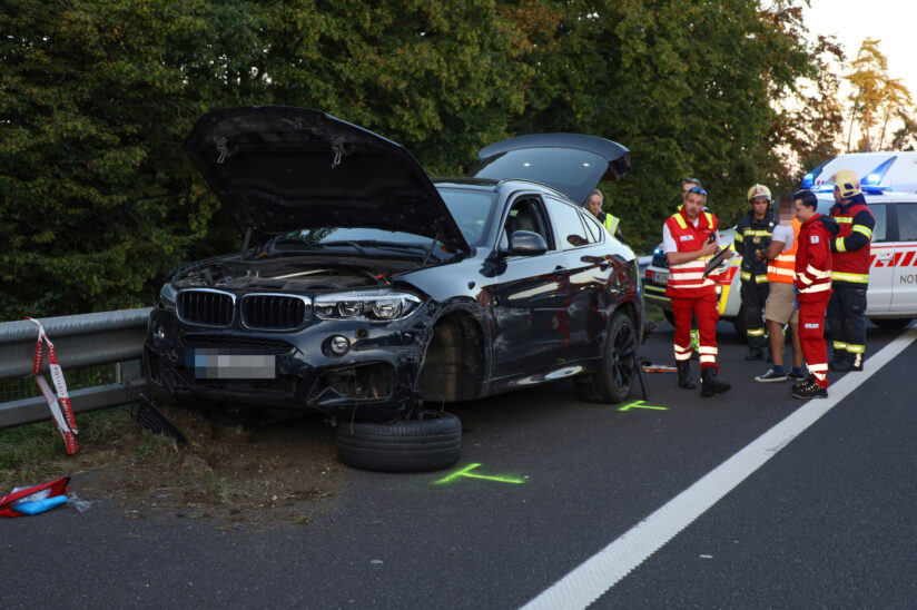 Crash auf Innkreisautobahn bei Wels-Oberthan forderte zwei Leichtverletzte