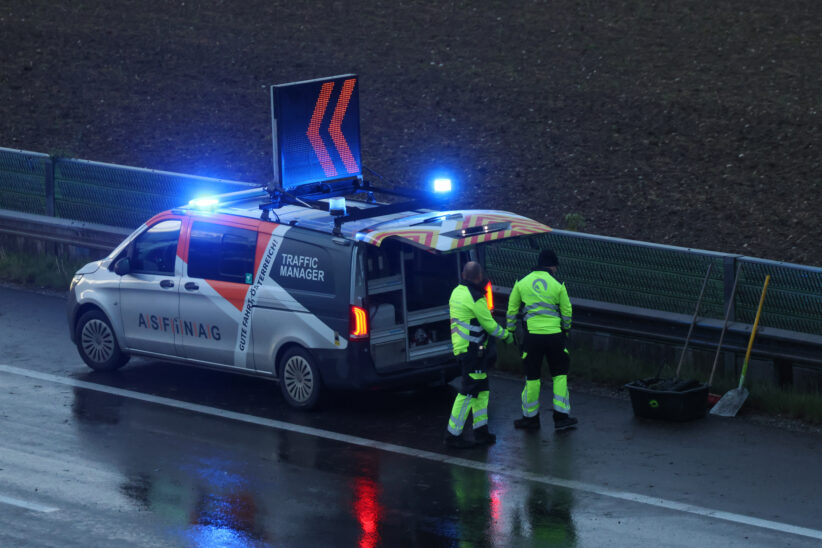 Graupelschauer sorgten für Serie an Unfällen auf Autobahnen in Oberösterreich