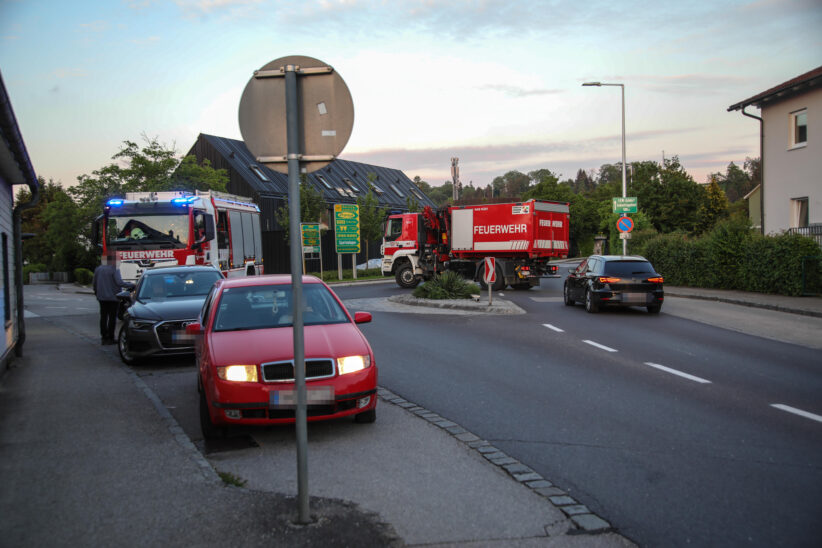 Verkehrsunfall in Thalheim bei Wels endet zum Glück glimpflich